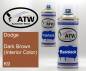 Preview: Dodge, Dark Brown (Interior Color), K9: 400ml Sprühdose + 400ml Klarlack - Set, von ATW Autoteile West.